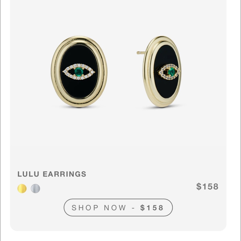 EP JEWELS lulu Gold and Silver Statement Earrings